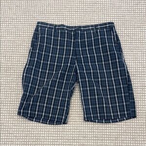 Men's Blue Plaid Shorts